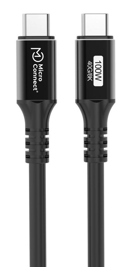 Resim Microconnect USB4CC2 USB Kablo, 2m, USB4 Gen 3x2, Siyah