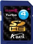 ADATA 4GB, SDHC, CL6, Secure Digital Card Turbo Hi-Speed Series