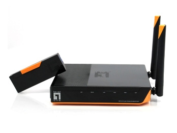 LevelOne WSK-3000 wireless router Fast Ethernet Black, Orange