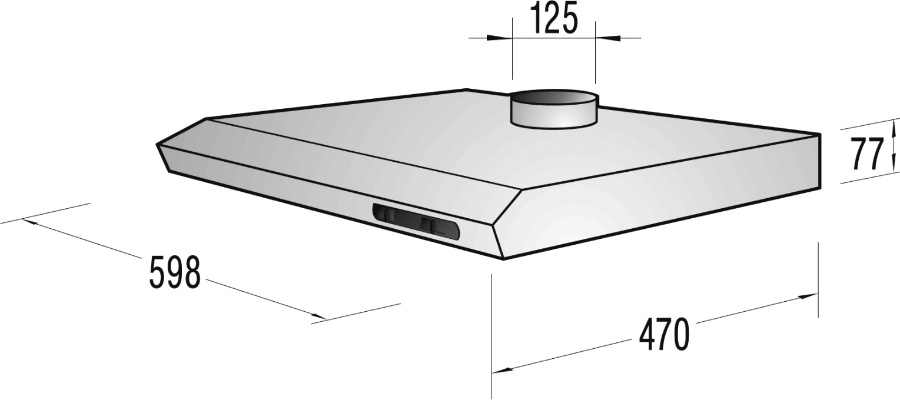 Gorenje DU6115EC cooker hood Semi built-in (pull out) Metallic 173 m³/h – image 2