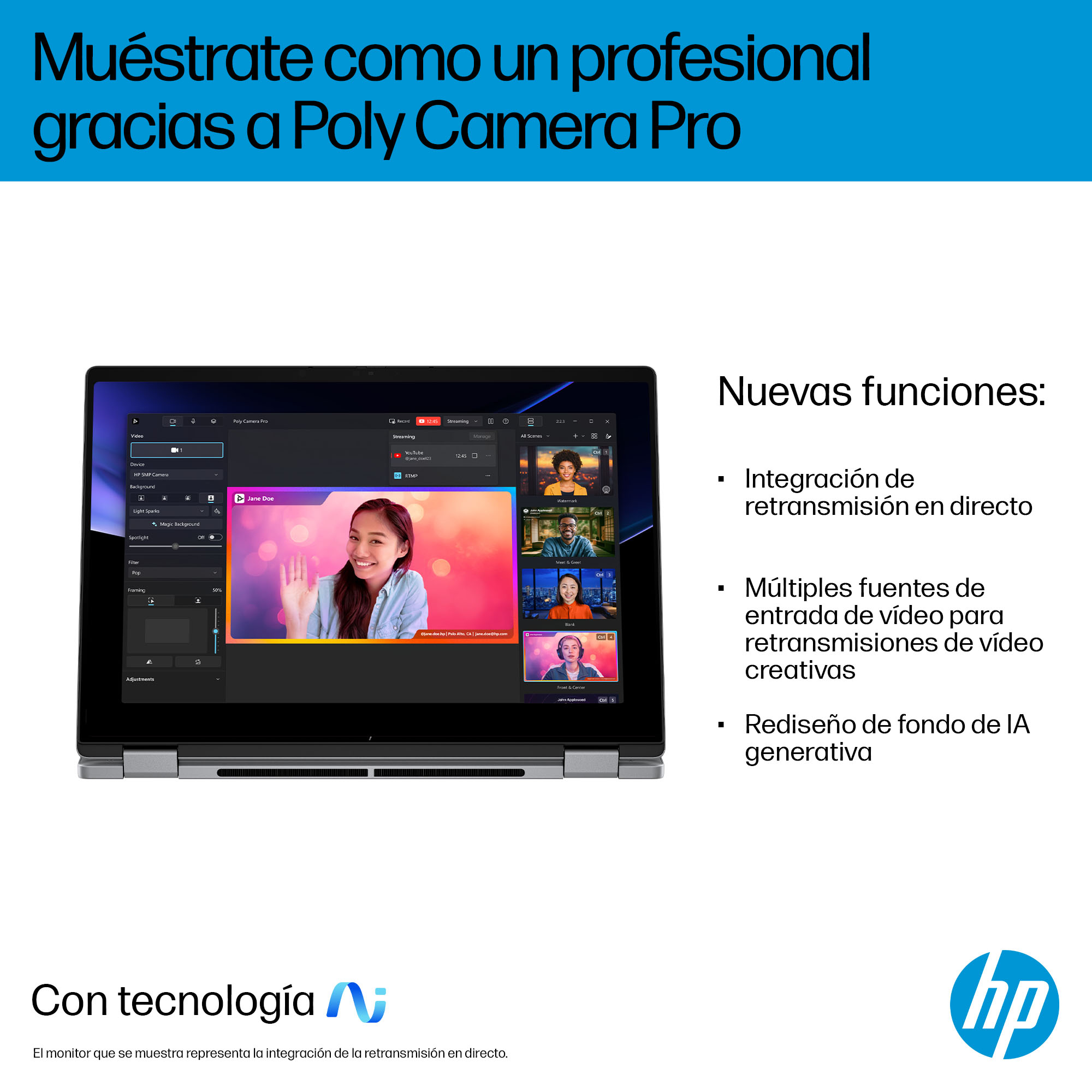 Convertible 2 en 1 - HP OmniBook X 14-fk0002ns Copilot+ PC, 50 TOPS, 14 ", 3K, AMD Ryzen™ AI 7 350, 32GB RAM, 1TB SSD, Radeon™ 860M, W11 H, Plata - imagen 11