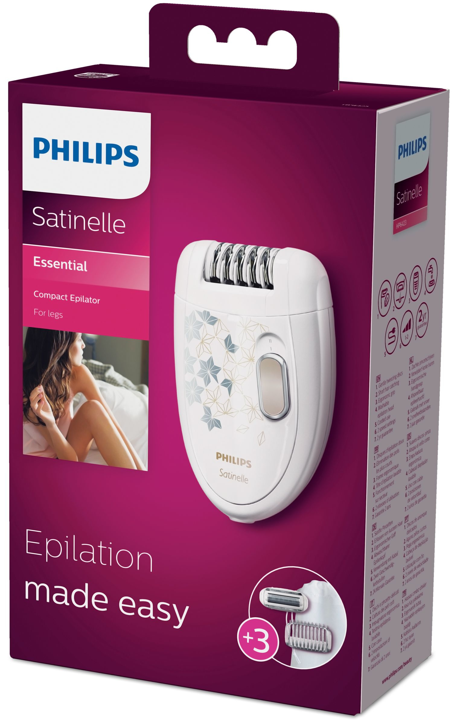 Philips Satinelle Essential Epilator HP6423/00 – image 3