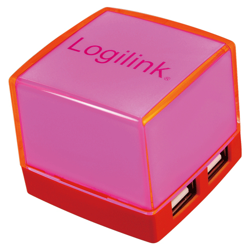 LogiLink UA0118 interface hub 480 Mbit/s Pink – image 1