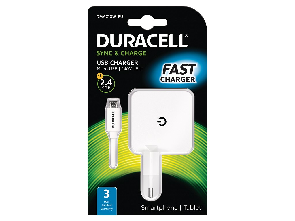 Duracell 2.4A Phone/Tablet Wall Charger – image 2