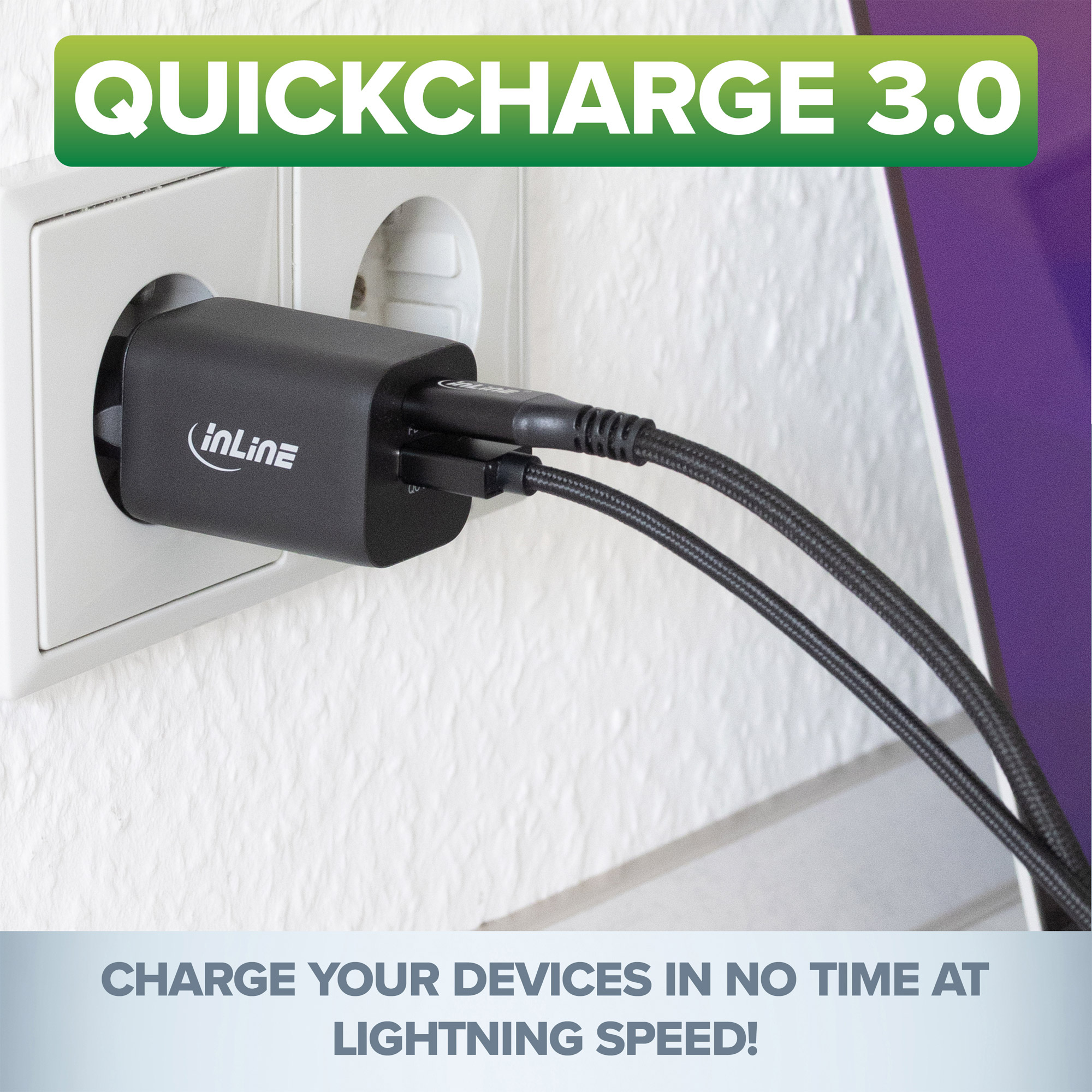 InLine USB power supply, charger, USB-A + USB Type-C – image 6