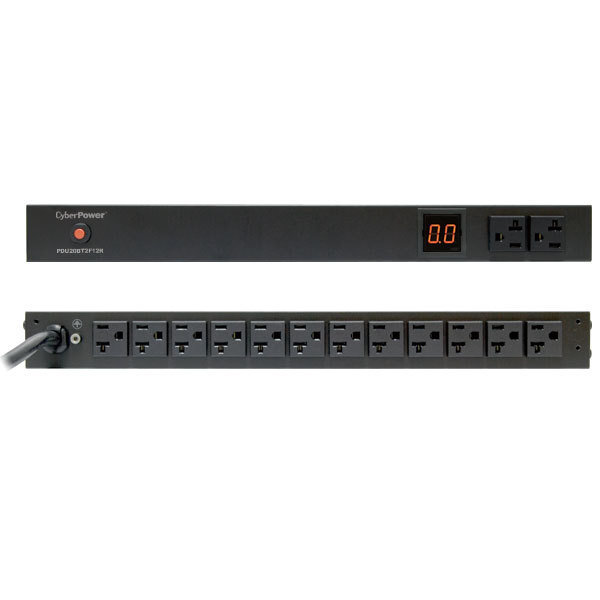 CyberPower PDU20M2F12R power distribution unit (PDU) 14 AC outlet(s) 1U Black – image 2