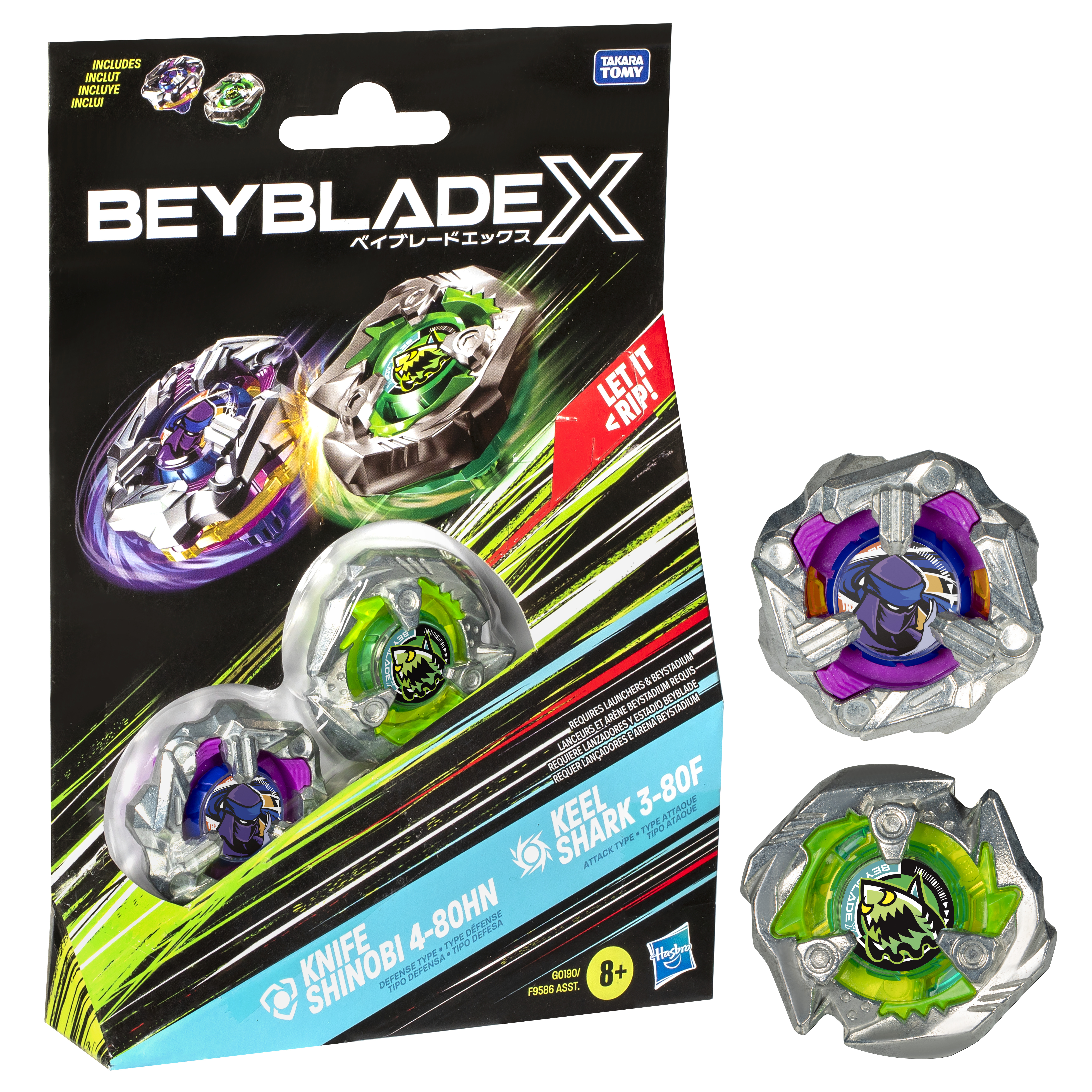 Beyblade X, Dual Pack, assortimento di 2 trottole