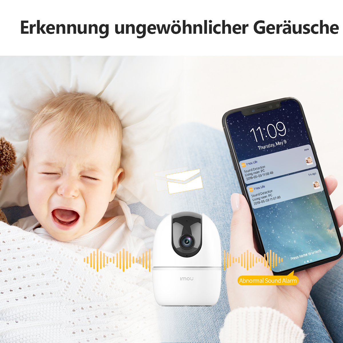 IMOU IPCam Schwenk-/Neige-Kamera 4MP WLAN 1080P IR 10m