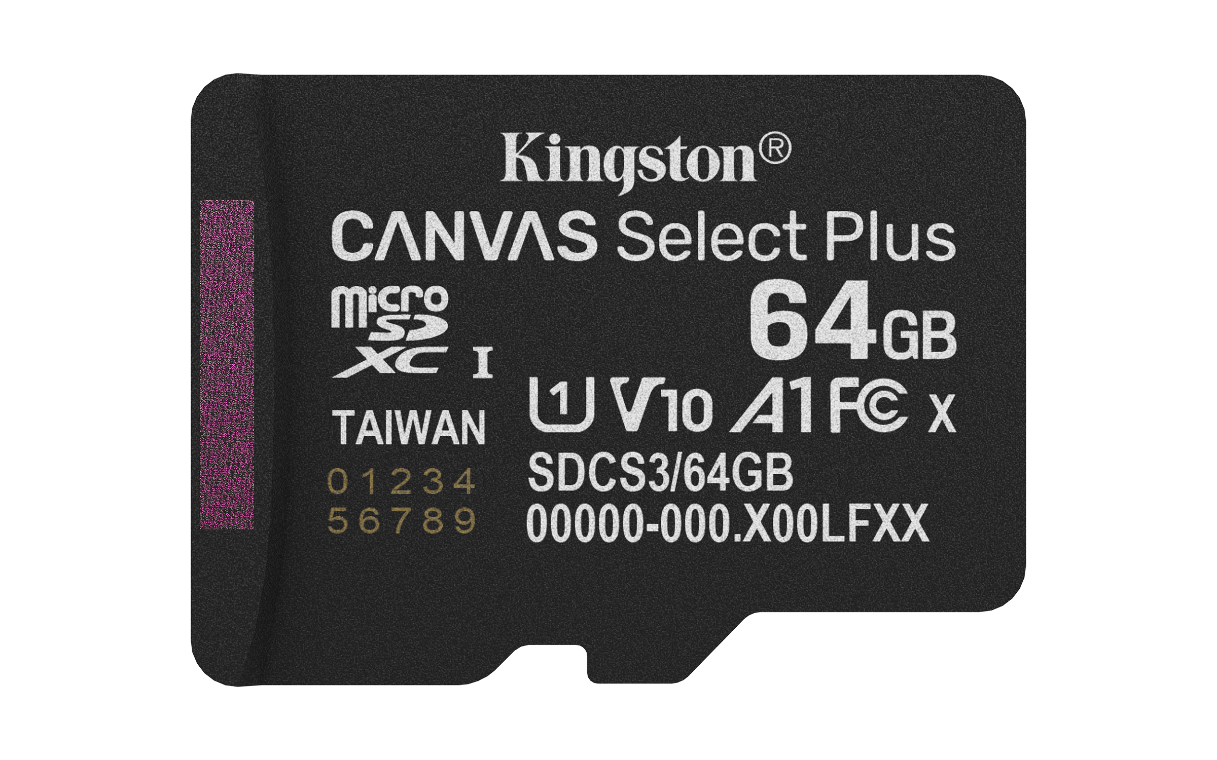 Kingston Technology 64GB micSDXC Canvas Select Plus Gen3 100R A1 (Adattatore SD non incluso)