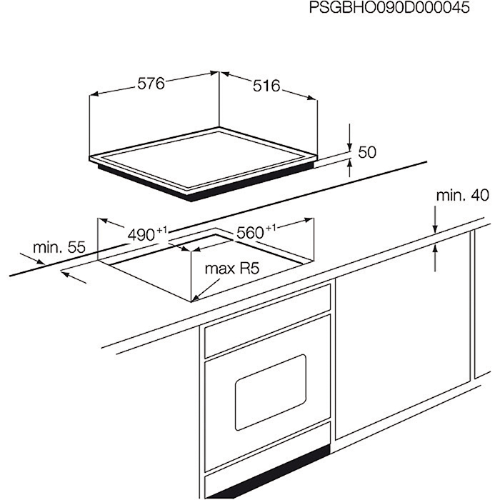 AEG HE634200XB Black Built-in Zone induction hob 4 zone(s) – image 4