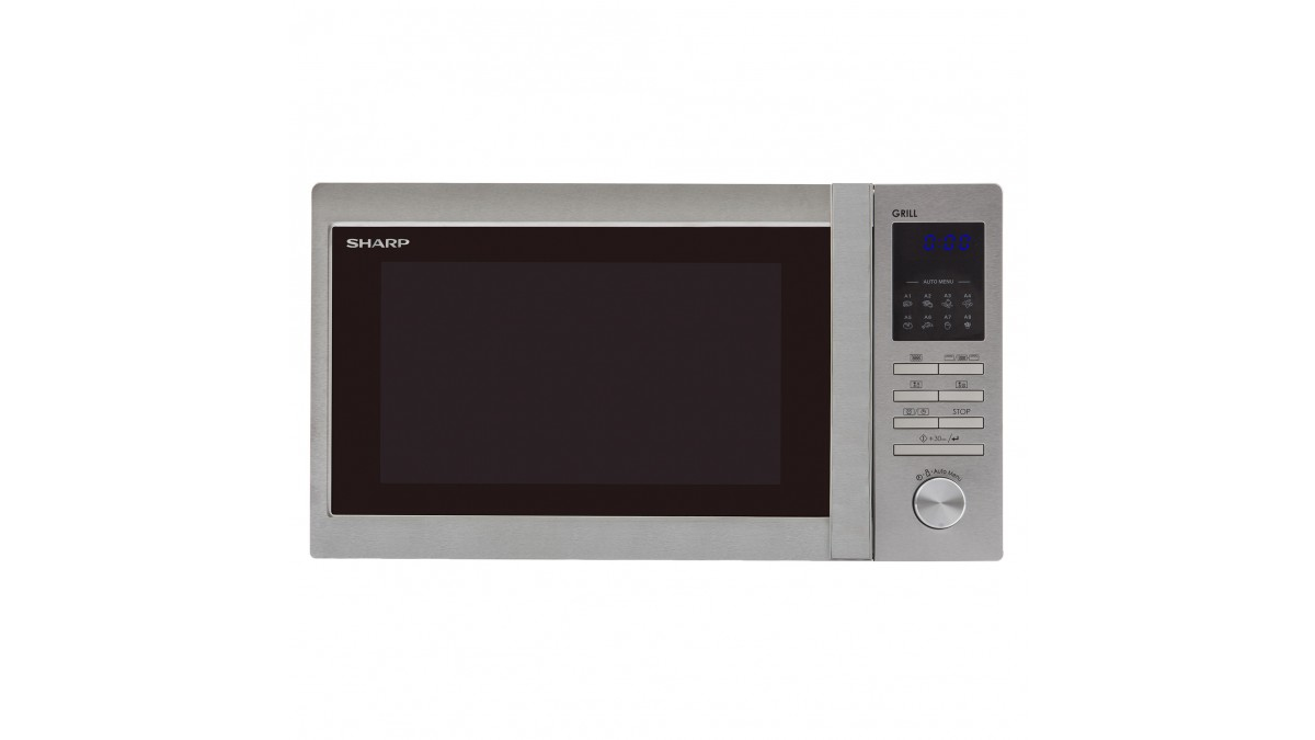 Sharp R722STWE Stainless steel Solo microwave Countertop