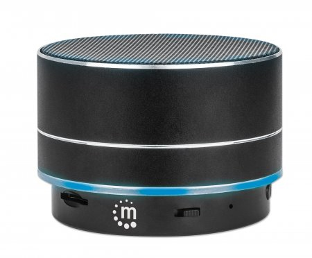Manhattan Metallic Bluetooth Speaker (Clearance Pricing), Microphone, Splashproof, Decent Sound Output (3W), 5 hour Playback time, Integrated Controls, Range 10 – image 1