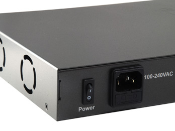 LevelOne 26-Port Fast Ethernet PoE Switch, 24 PoE Outputs, 2 x Gigabit SFP – image 5