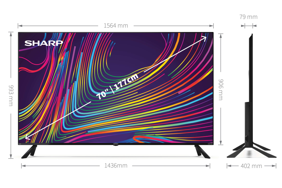 Sharp Aquos 70CL5EA TV 177,8 cm (70 ) 4K Ultra HD Smart TV Wifi Noir — photo 8