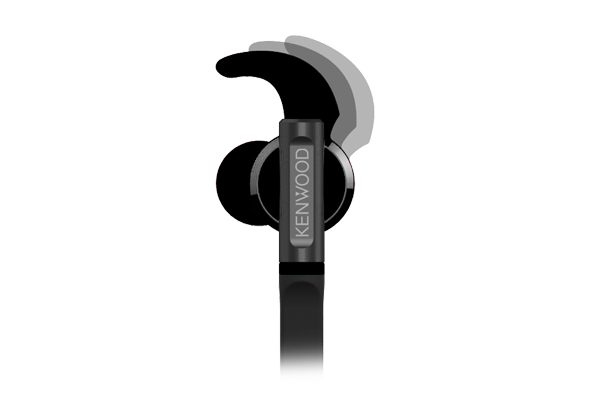 Kenwood KHS-R800-B headphones/headset Wired In-ear Black, Grey – image 2