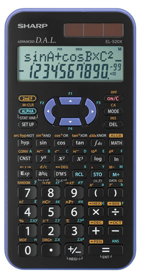 Sharp EL-520XVL calculator Pocket Scientific Black, Violet
