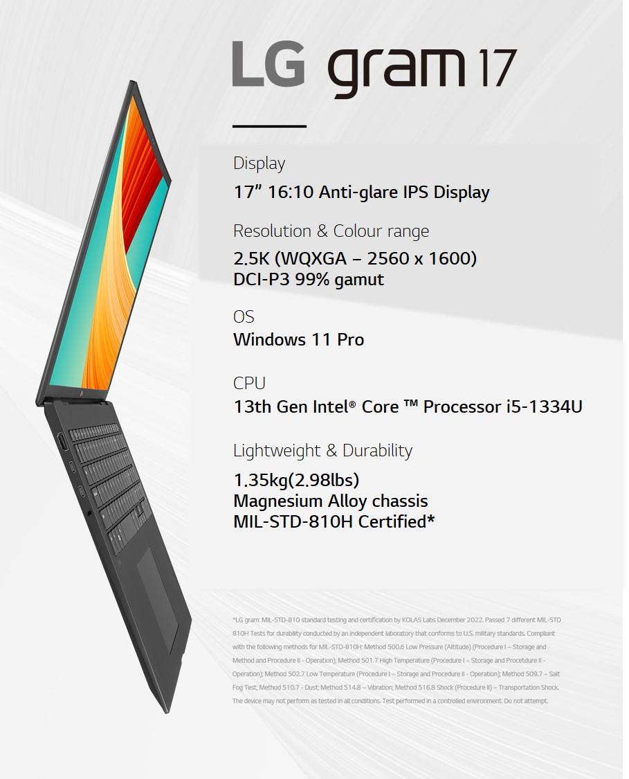 LG Gram 17Z90RU-G.AP52A1 laptop Intel® Core™ i5 i5-1334U – image 2