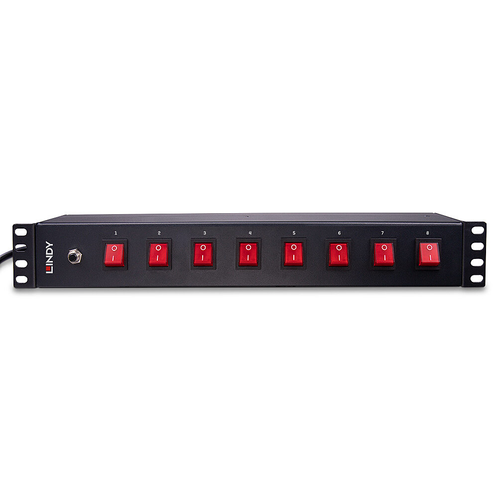 LINDY PDU 1,5HE 8-fach Schuko-Steckdosen, Schaltern Horizon. Power Distribution Unit