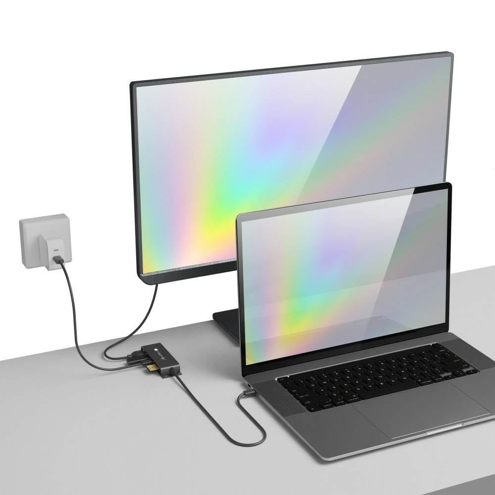 Techly IADAP-USBC-935 laptop dock/port replicator Wired USB 3.2 Gen 1 (3.1 Gen 1) Type-C Black – image 4