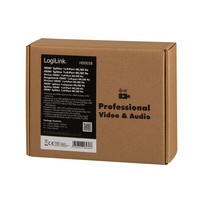 LogiLink HD0038 video splitter HDMI 4x HDMI – image 9