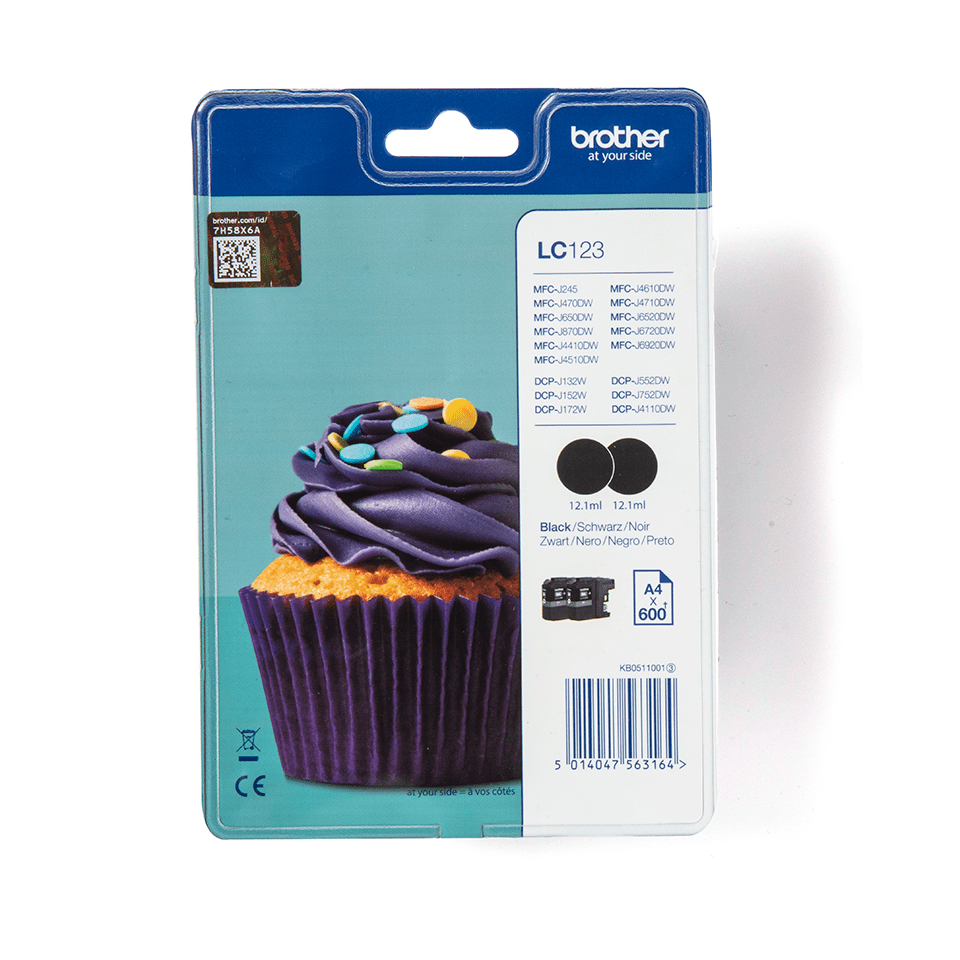 Brother LC123BK - Confezione da 2 - Alta …