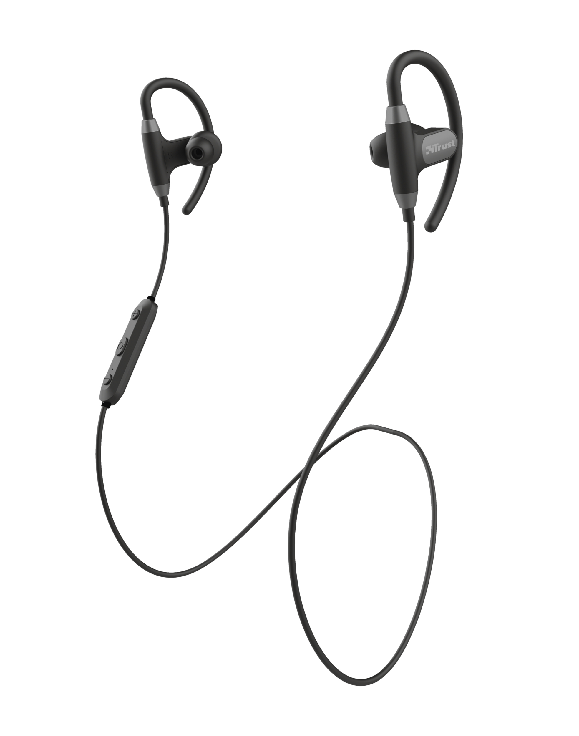 Trust Usan Headset Wireless Ear-hook, In-ear, Neck-band Sports Micro-USB Bluetooth Black – image 2