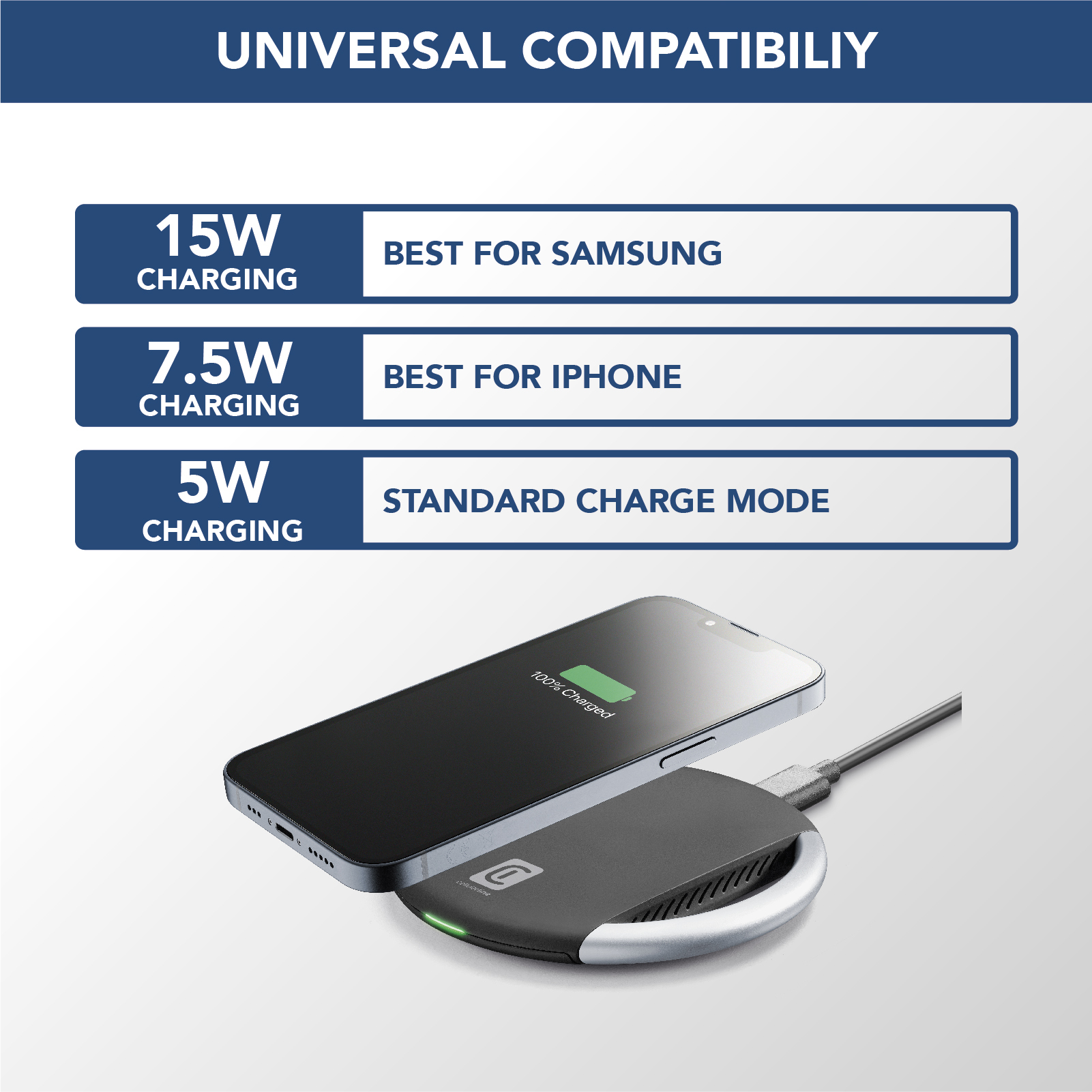 Cellularline Arena 15W Wireless Charger - Apple, Samsung and other Wireless Smartphones – image 3