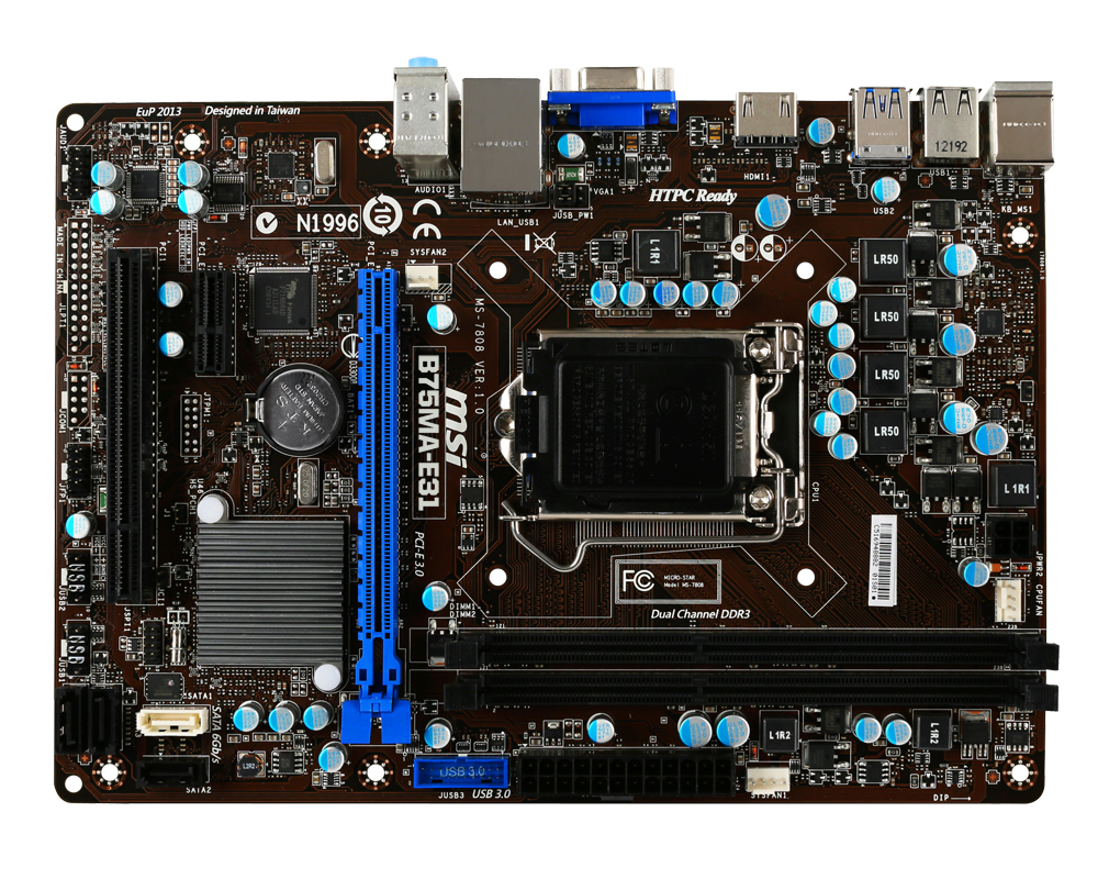 MSI B75MA-E31 Intel B75 LGA 1155 (Socket H2) micro ATX – image 1