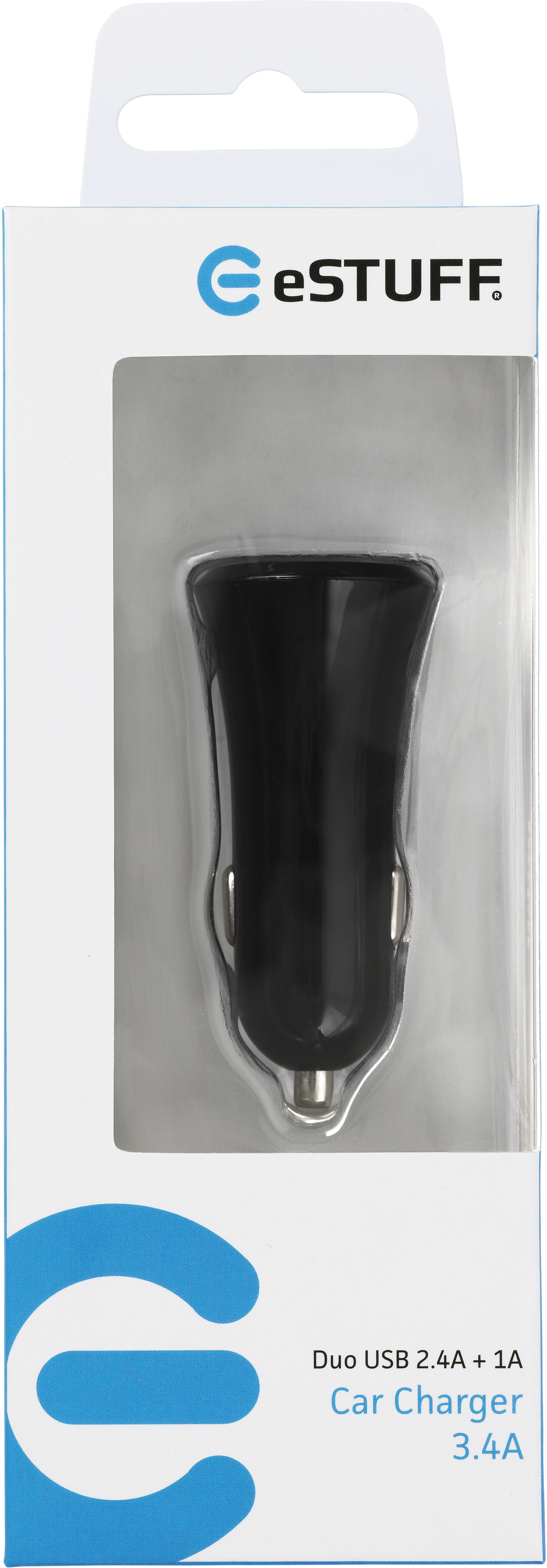 eSTUFF Car Charger 2 USB 2.4A+1A/17W – image 2