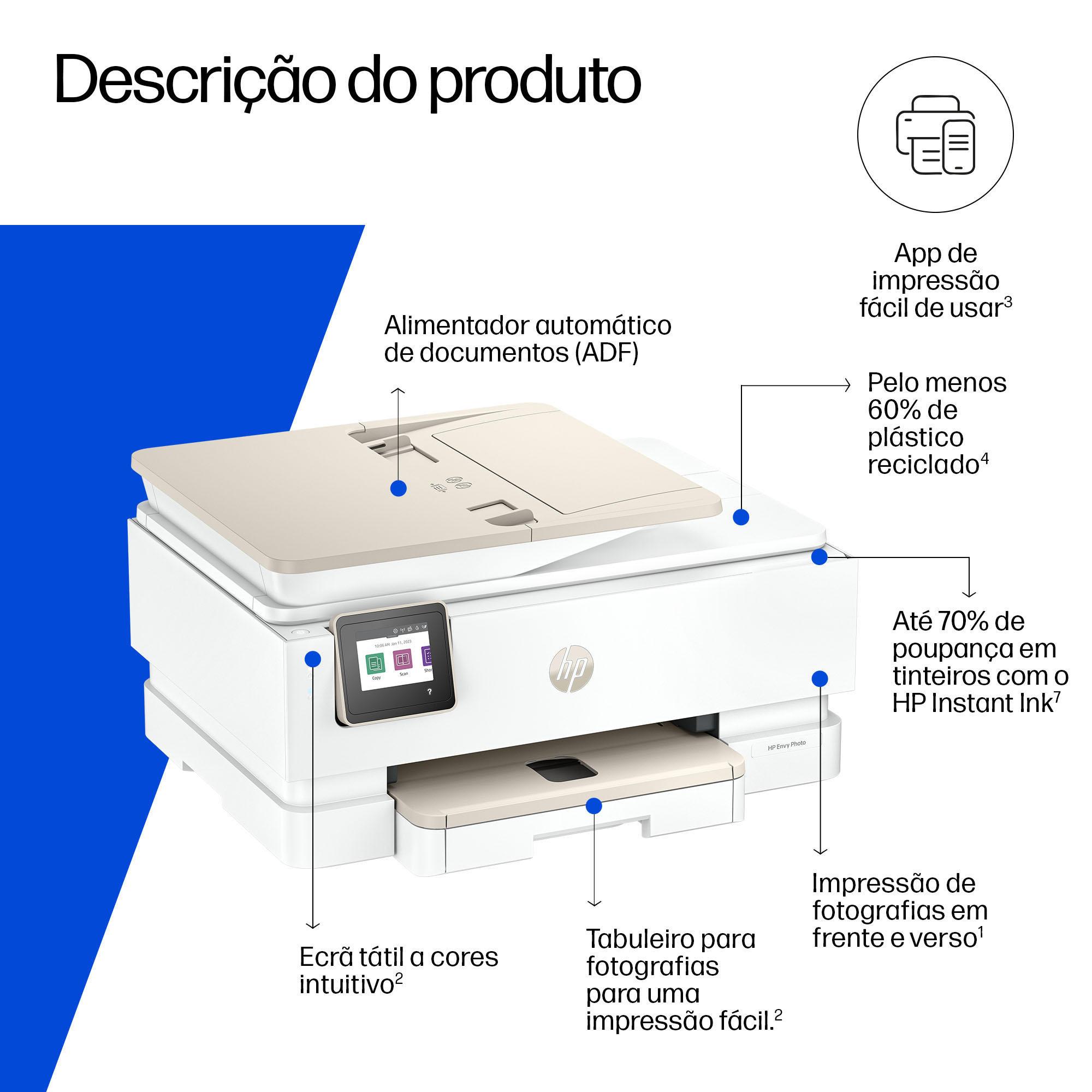 HP ENVY Photo Envy 7934 All-in-One Cor Impressora — miniatura 3
