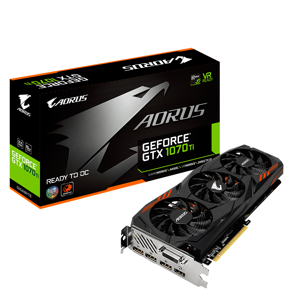 GIGABYTE AORUS GV-N107TAORUS-8GD graphics card NVIDIA GeForce GTX 1070 Ti – image 2