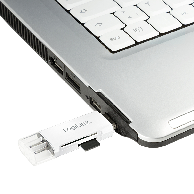 LogiLink CR0041 card reader USB-C/Micro-B/USB-A White – image 6
