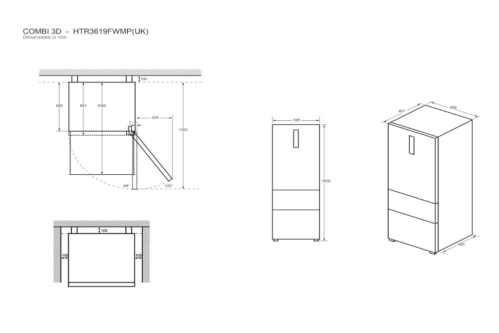 Haier 3D 60 Series 3 HTR3619FWMP Freestanding – image 2
