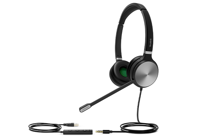 Yealink UH36D Headset Wired Head-band Office/Call center USB Type-A Black, Silver – image 3