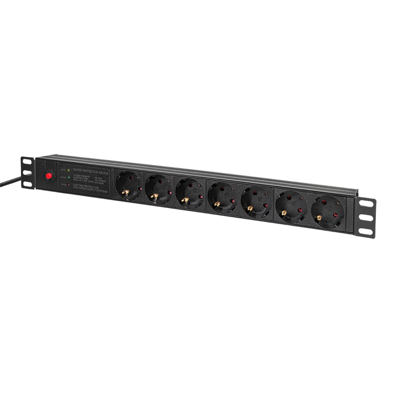 LogiLink PDU7C02 power distribution unit (PDU) 7 AC outlet(s) 1U Black – image 2
