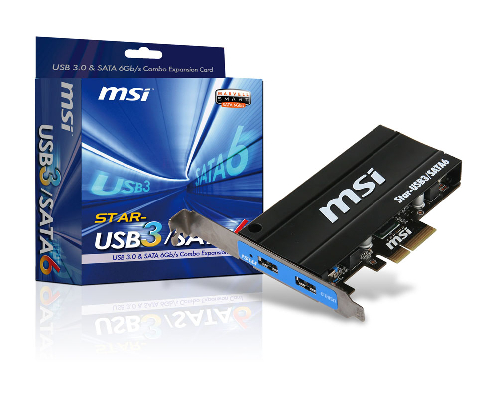 MSI Star-USB3/SATA6 interface cards/adapter – image 1