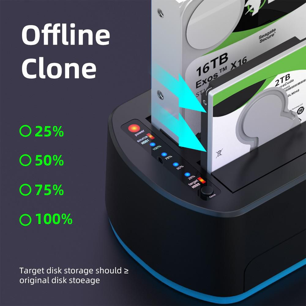 CoreParts MS-CLONER-SATA2.5-3.5 storage drive docking station Black – image 4