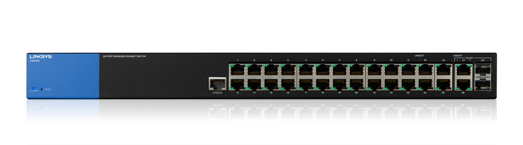 Linksys 28-Port Managed Gigabit Switch (LGS528) – image 1