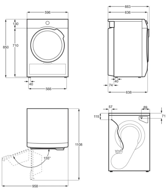 AEG T9DEE855 tumble dryer Freestanding Front-load – image 7
