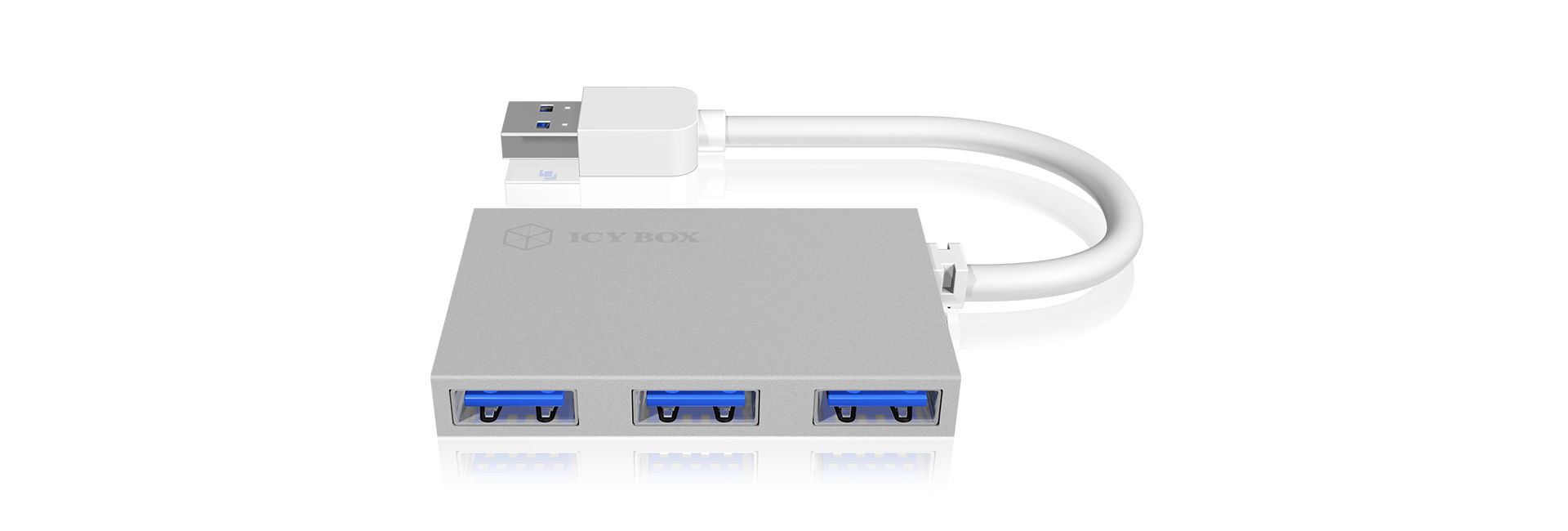ICY BOX IB-HUB1402 USB 3.2 Gen 1 (3.1 Gen 1) Type-A 5000 Mbit/s Silver – image 2