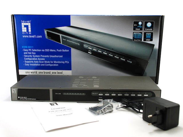 LevelOne 8-Port PS/2 VGA KVM Switch – image 2