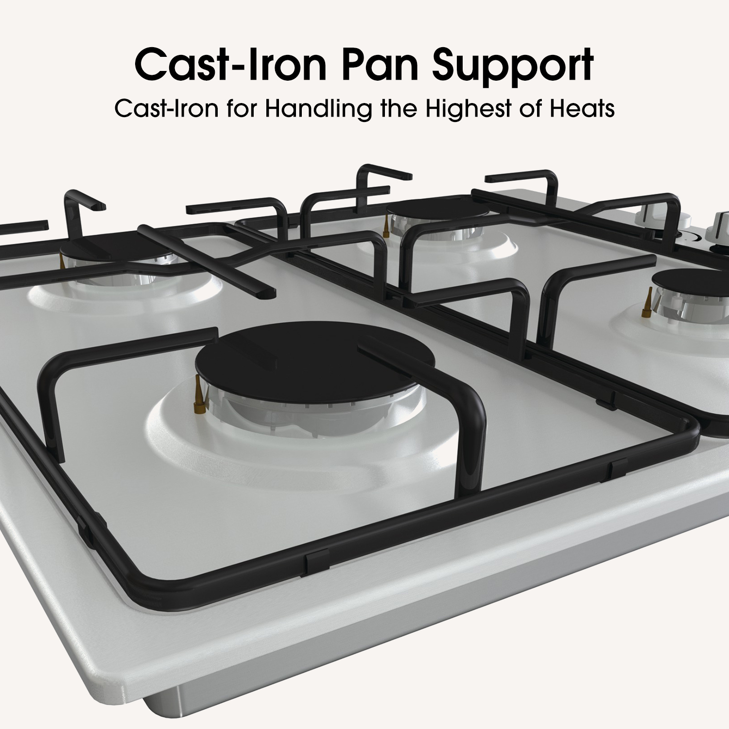 Hisense GM643XF hob Stainless steel Built-in Gas 4 zone(s) – image 2