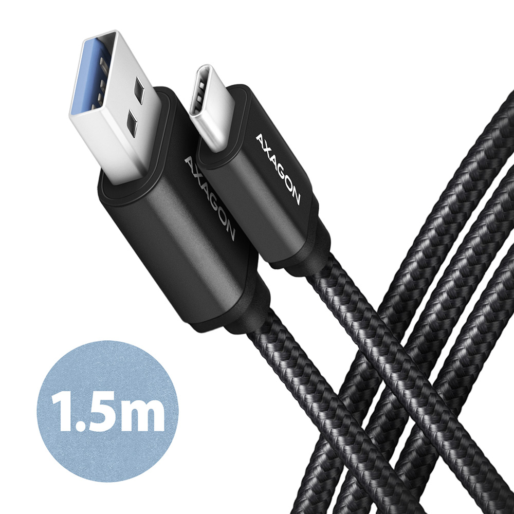 Axagon BUCM3-AM15AB cavo USB USB 3.2 Gen 1 (3.1 Gen 1) 1,5 m USB C USB A Nero