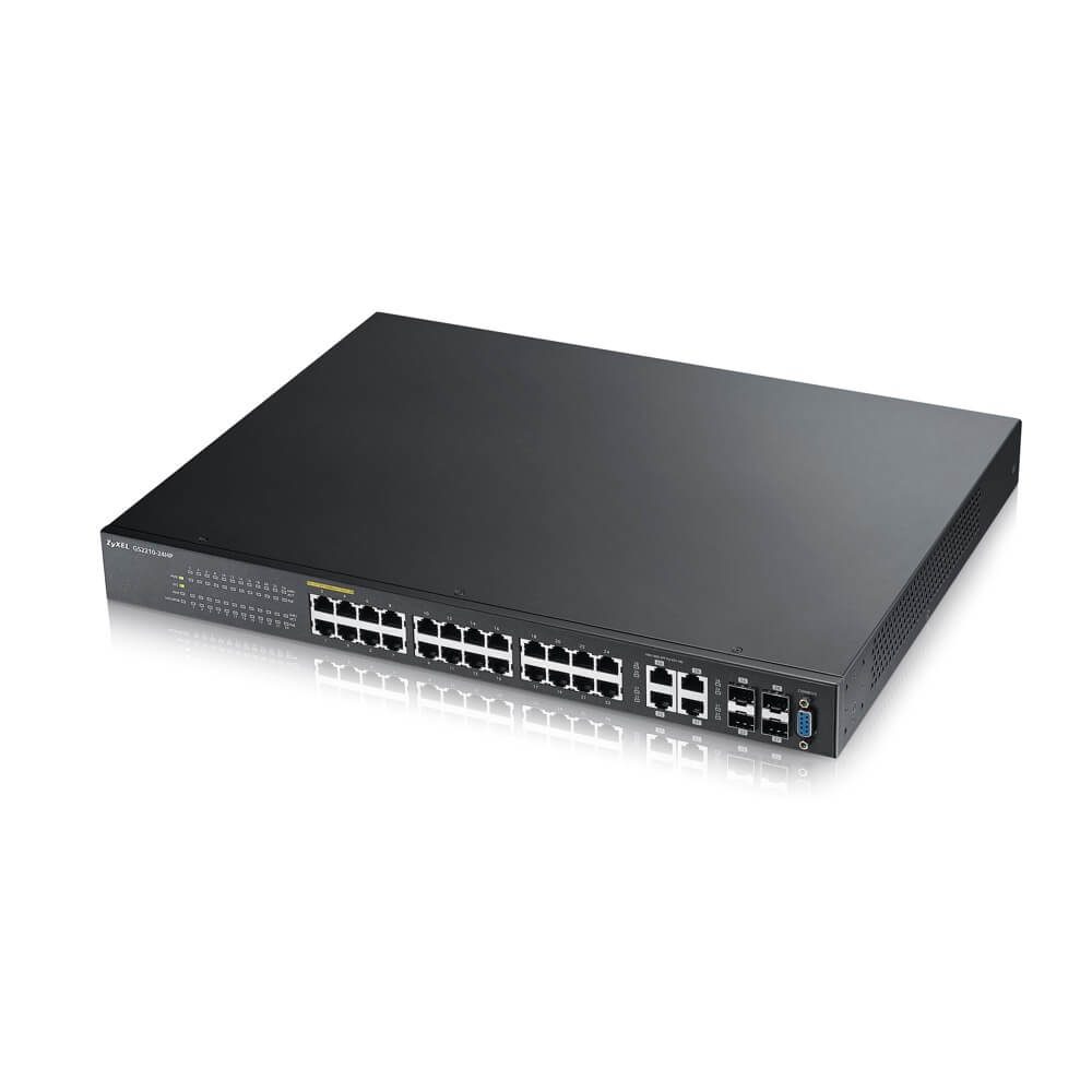 Zyxel GS2210-24HP Managed L2 Gigabit Ethernet (10/100/1000) Power over Ethernet (PoE) Black