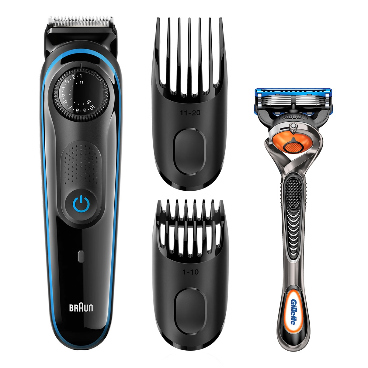 Braun BeardTrimmer BT3040, Beard Trimmer & Hair Clipper, Black/Blue – image 2