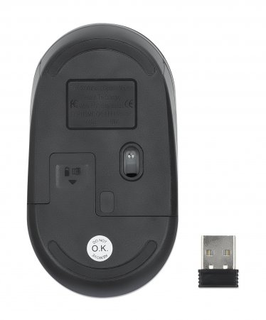 MANHATTAN Performance III Optische Wireless USB-A Maus schwa