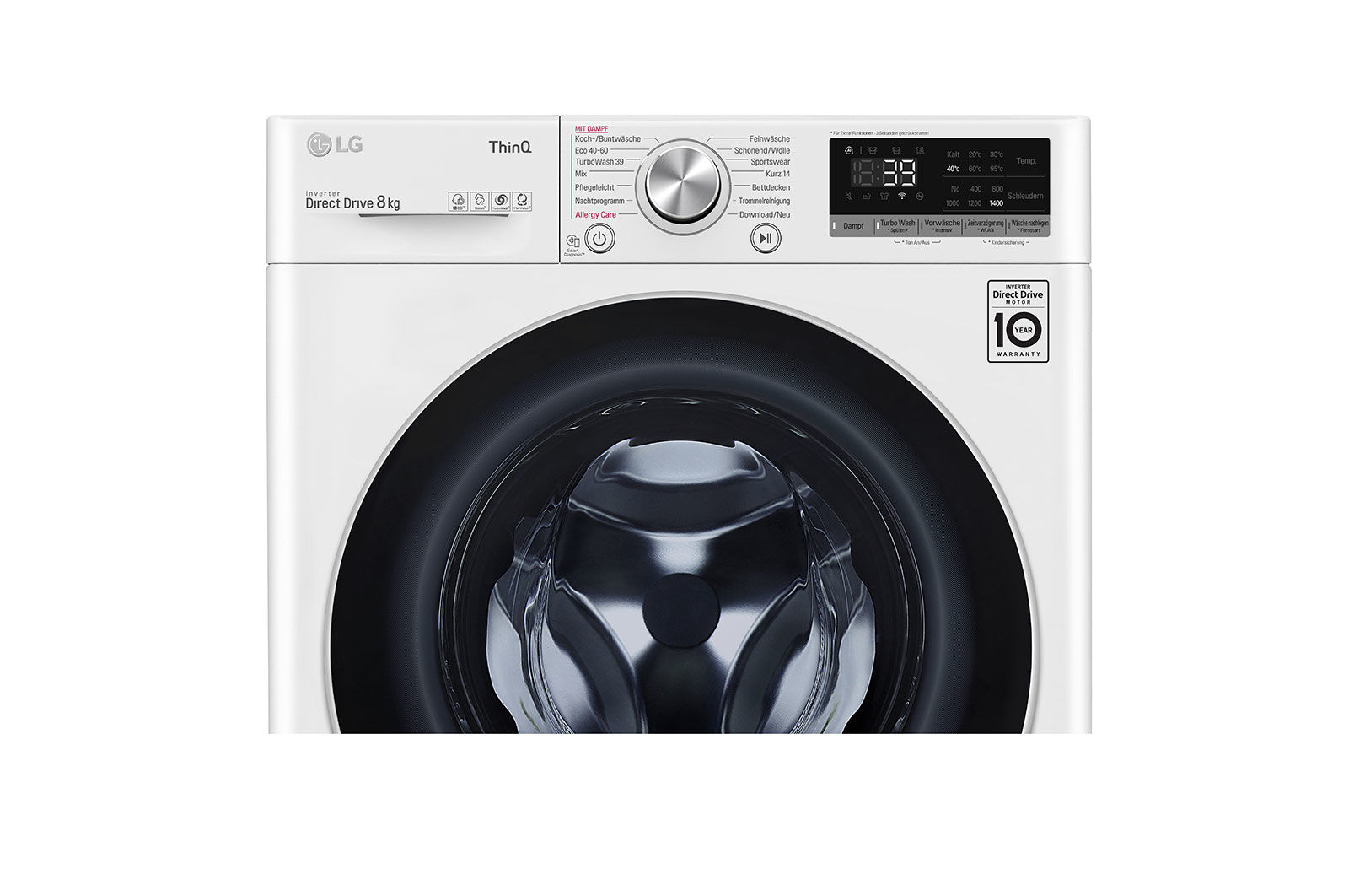 LG V7W800A washing machine Front-load 8 kg White - Image 4