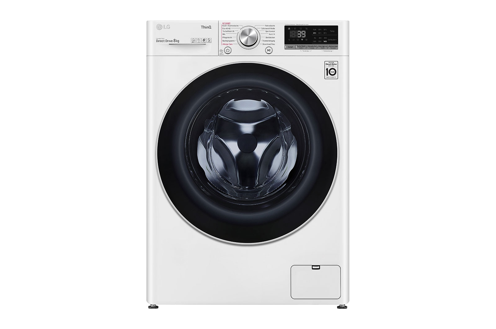 LG V7W800A washing machine Front-load 8 kg White