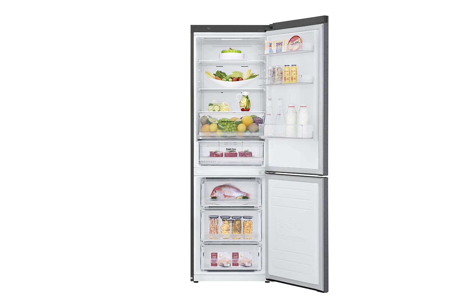 LG GBB61DSHMN Freestanding 341 L E Graphite - Image 2