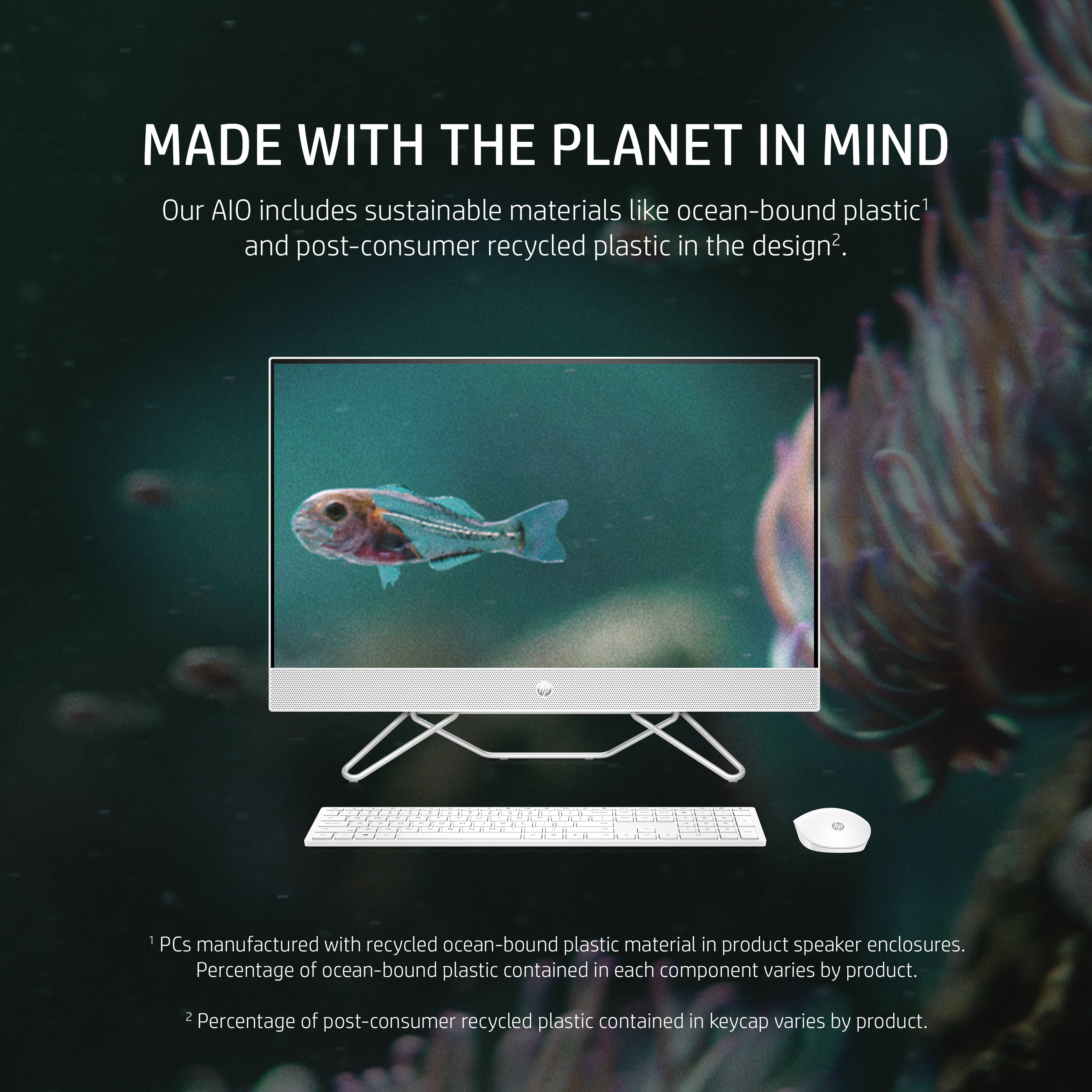 HP 24 -cb0025na Intel® Pentium® Silver J5040 60.5 cm (23.8″) 1920 x 1080 pixels All-in-One PC 4 GB DDR4-SDRAM 256 GB SSD Windows 11 Home Wi-Fi 5 (802.11ac) White image 4